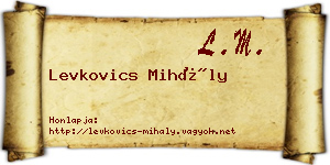 Levkovics Mihály névjegykártya